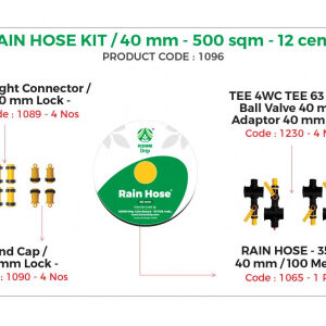 Rain Hose kit / 40 mm - 500 sqm - 12 cents